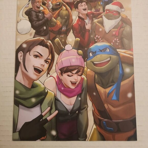 Mighty Morphin Power Rangers/Teenage Mutant Ninja Turtles #1D, B & W Variant - Picture 2 of 12